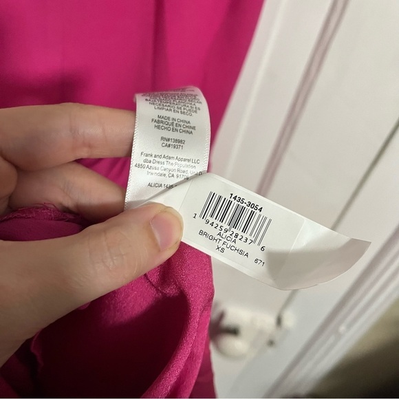 Dress The Population Alicia Dress Bright Fuchsia Pink XS T2 - Picture 6 of 11
